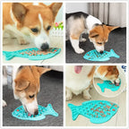 Tapete de silicona para lamer para perros de compañía, plato de comida lenta, tazón de arroz para perros pequeños y medianos, alimentador antiasfixia, dispensador de golosinas para cachorros