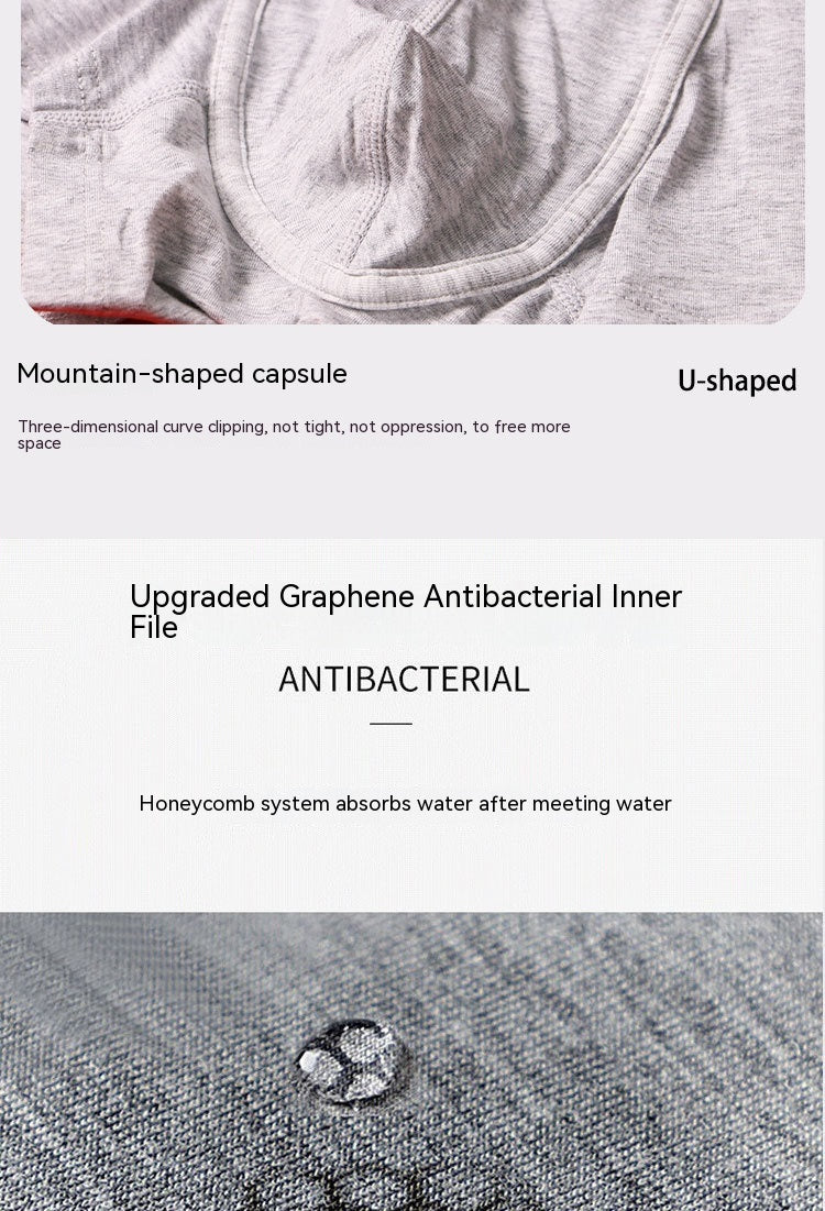 Men's Purified Cotton Underwear Festive Bright Red Mid-rise Boxers