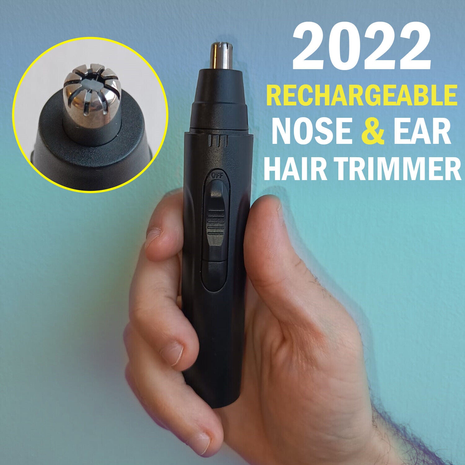 Cortador de pelo de los oídos eléctrico, afeitadora de cejas, cortadora de pelo de nariz, peluquero para hombres