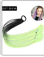 Peluca degradada trenzada de tres hebras Color Twist
