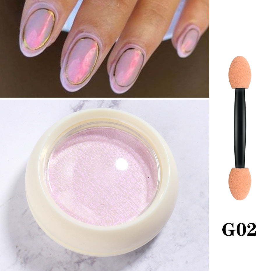 Nuevo traje de polvo Aurora de estado sólido para belleza de uñas