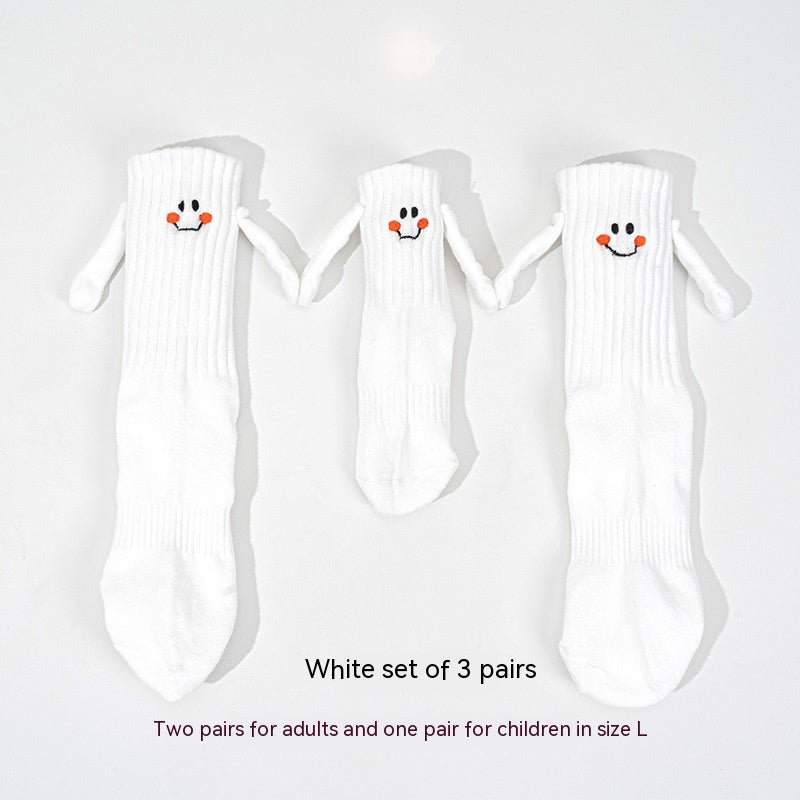 Calcetines magnéticos para sujetar las manos para niños y niñas Calcetines de tubo
