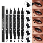 Prenda impermeable dirigida doble de la pluma del lápiz de ojos del sello de la estrella y no manchar