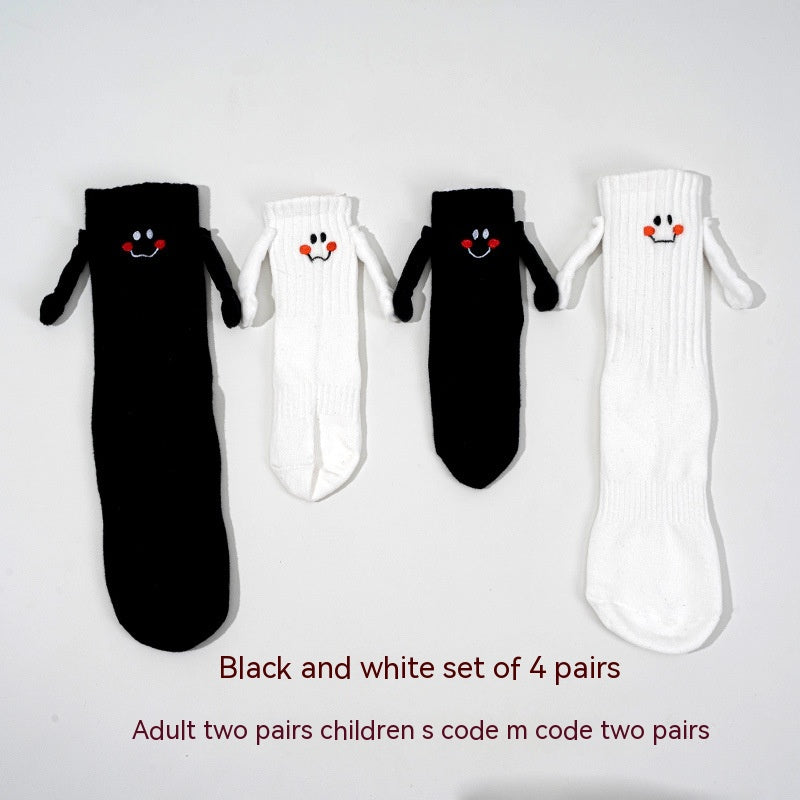 Calcetines magnéticos para sujetar las manos para niños y niñas Calcetines de tubo