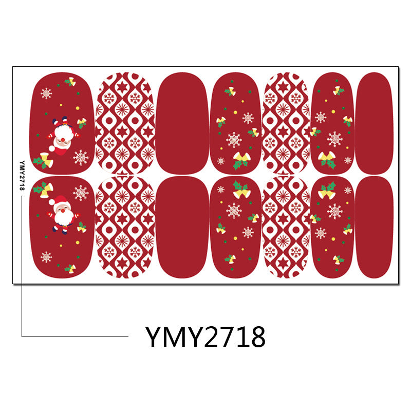 Christmas Nail Sticker Snowflake Snowman Elk