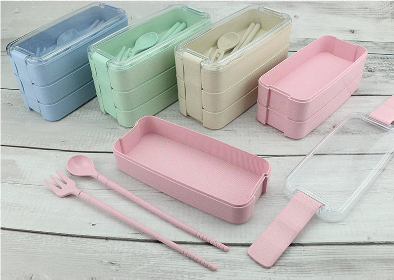 Presentamos nuestra lonchera ligera separada para horno de microondas: ¡su compañera perfecta para comidas saludables mientras viaja! 🍱🌟