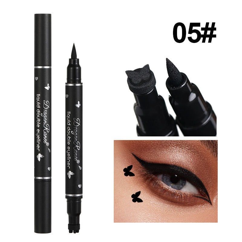 Prenda impermeable dirigida doble de la pluma del lápiz de ojos del sello de la estrella y no manchar