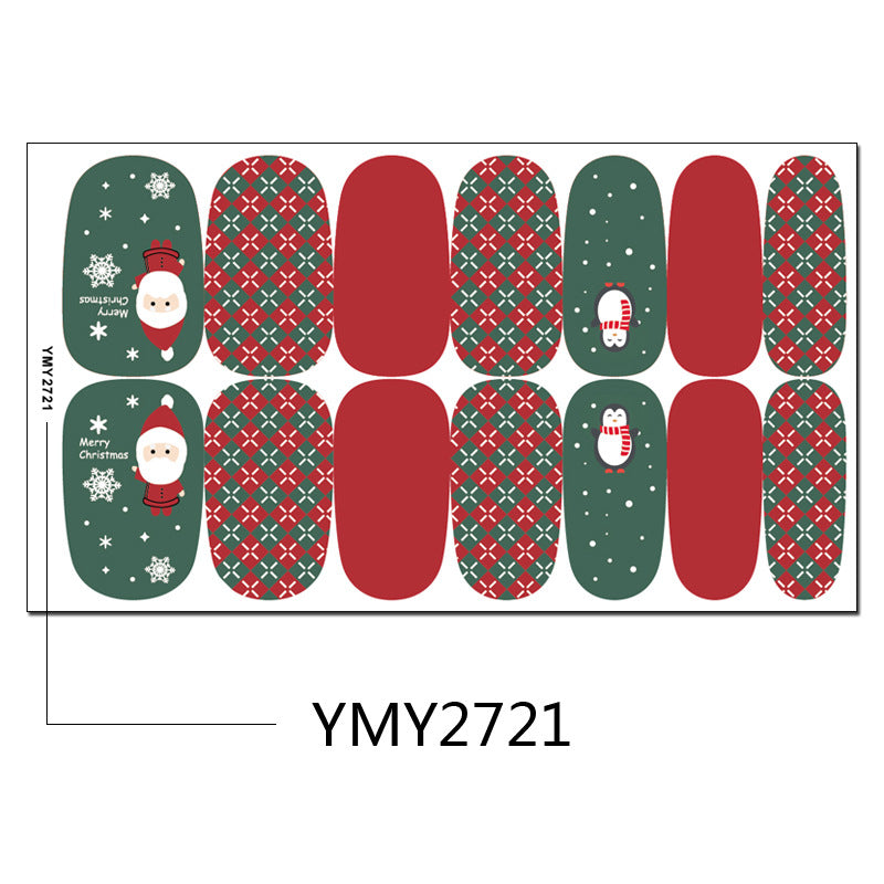Christmas Nail Sticker Snowflake Snowman Elk