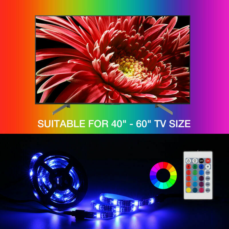 ¡Transforme su espacio con un ambiente vibrante! 🌈📺 Mejore su experiencia con la televisión y la computadora con nuestro kit remoto de luz de fondo con tira LED RGB USB de 5 V y 4 x 50 cm. 🎉