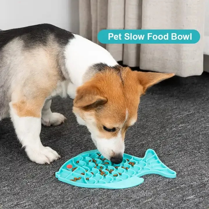 Tapete de silicona para lamer para perros de compañía, plato de comida lenta, tazón de arroz para perros pequeños y medianos, alimentador antiasfixia, dispensador de golosinas para cachorros