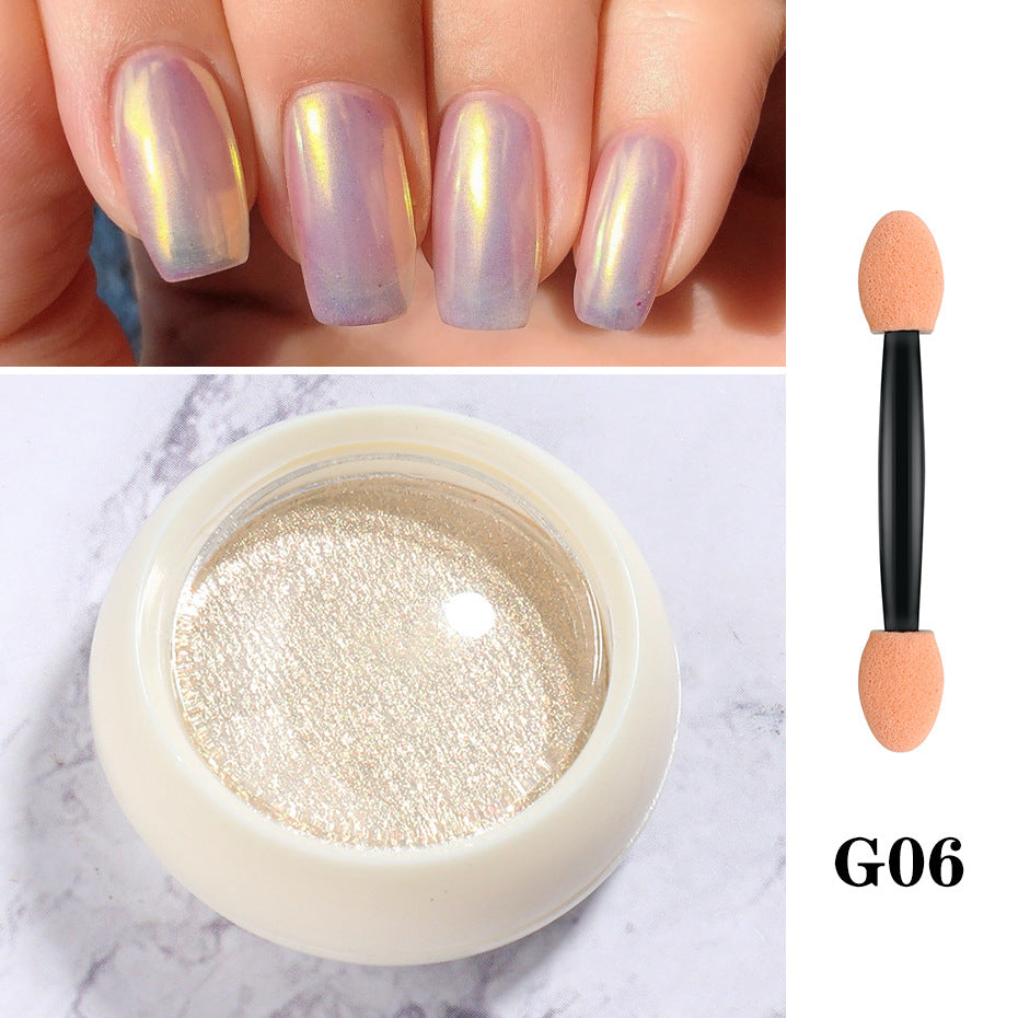 Nuevo traje de polvo Aurora de estado sólido para belleza de uñas