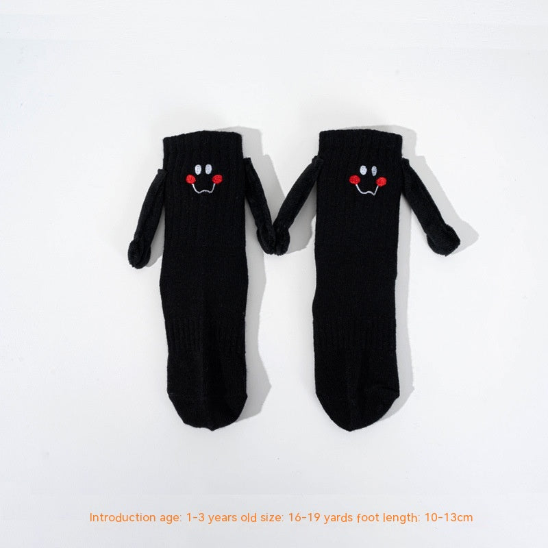 Calcetines magnéticos para sujetar las manos para niños y niñas Calcetines de tubo