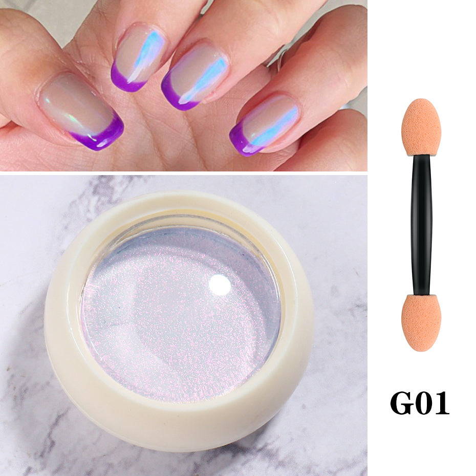 Nuevo traje de polvo Aurora de estado sólido para belleza de uñas