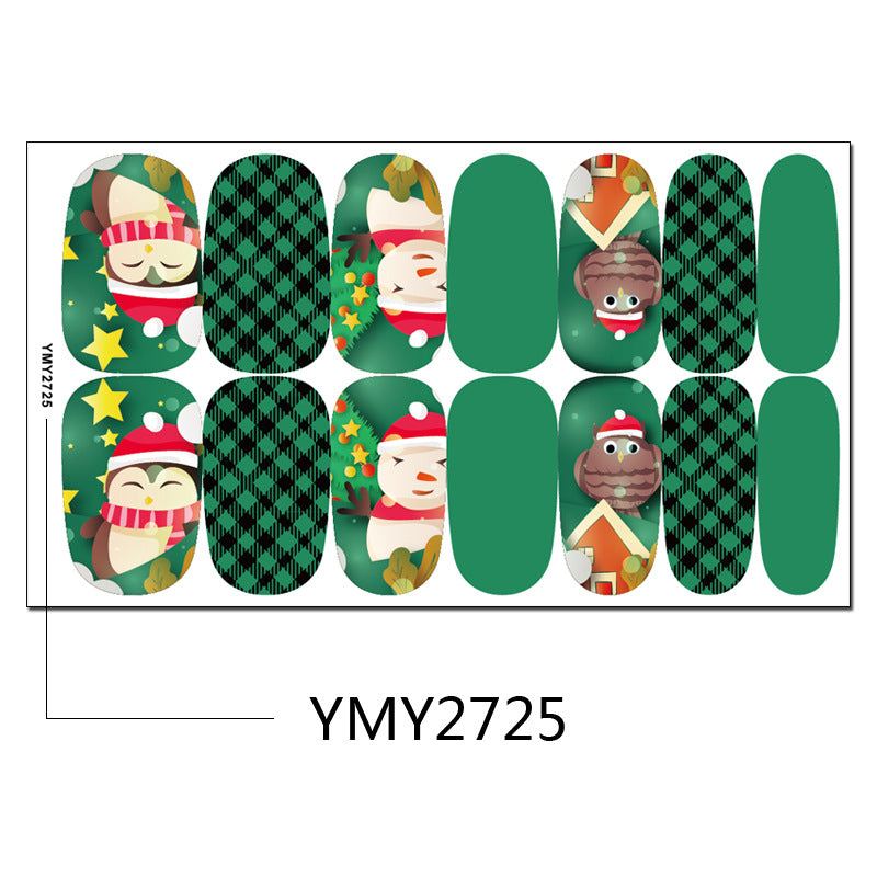 Christmas Nail Sticker Snowflake Snowman Elk