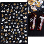 Pegatinas De Uñas Invierno Copo De Nieve Alce Navidad