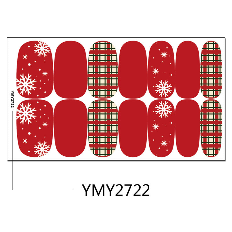 Christmas Nail Sticker Snowflake Snowman Elk