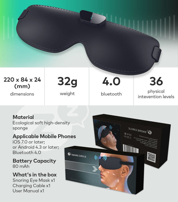 Dispositivo antirronquidos con máscara inteligente 