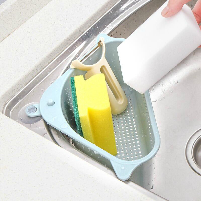 Kitchen Sink Multi-function Triangle Storage Rack Multi-purpose DishwashOrganize Your Kitchen in Style with Our Kitchen Sink Multi-function Triangle Storage Rack! 🍽️🧽ing Sponge Drain Rack Storage Rack
