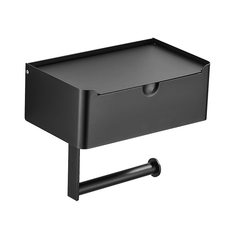 Stainless Steel Tissue Wet Tissue Box Toilet Paper Holder Punch-free Mobile Phone Roll Stand