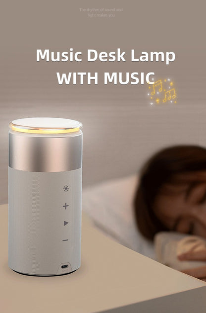 Altavoz Bluetooth portátil con cargador inalámbrico multifunción 3 en 1 para IPhone y AirPods con lámpara táctil para el hogar y la oficina