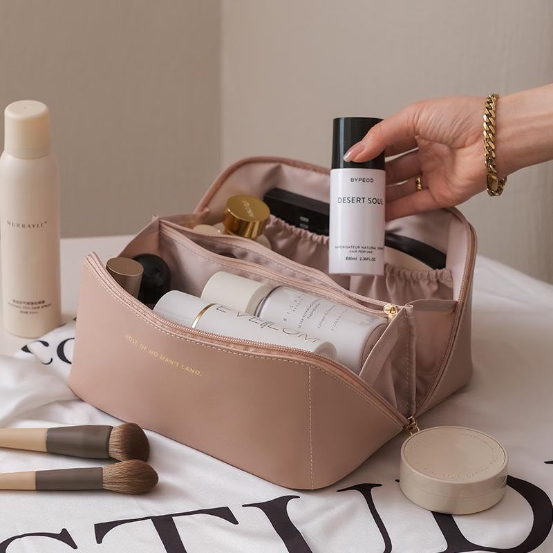 ¡Experimenta comodidad y elegancia con nuestra bolsa de cosméticos de viaje multifunción de gran capacidad! ✨👜