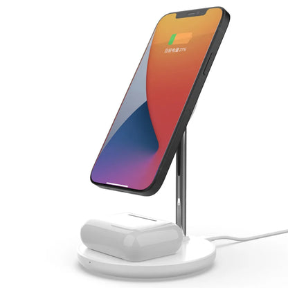 Soporte de cargador inalámbrico magnético 2 en 1 para iPhone 13, 12 Pro Max, Mini Airpods, estación de carga rápida, cargadores de teléfono móvil