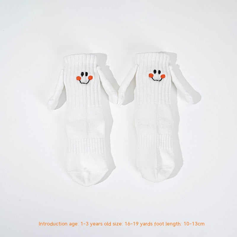 Calcetines magnéticos para sujetar las manos para niños y niñas Calcetines de tubo