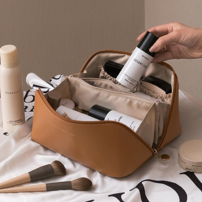 ¡Experimenta comodidad y elegancia con nuestra bolsa de cosméticos de viaje multifunción de gran capacidad! ✨👜