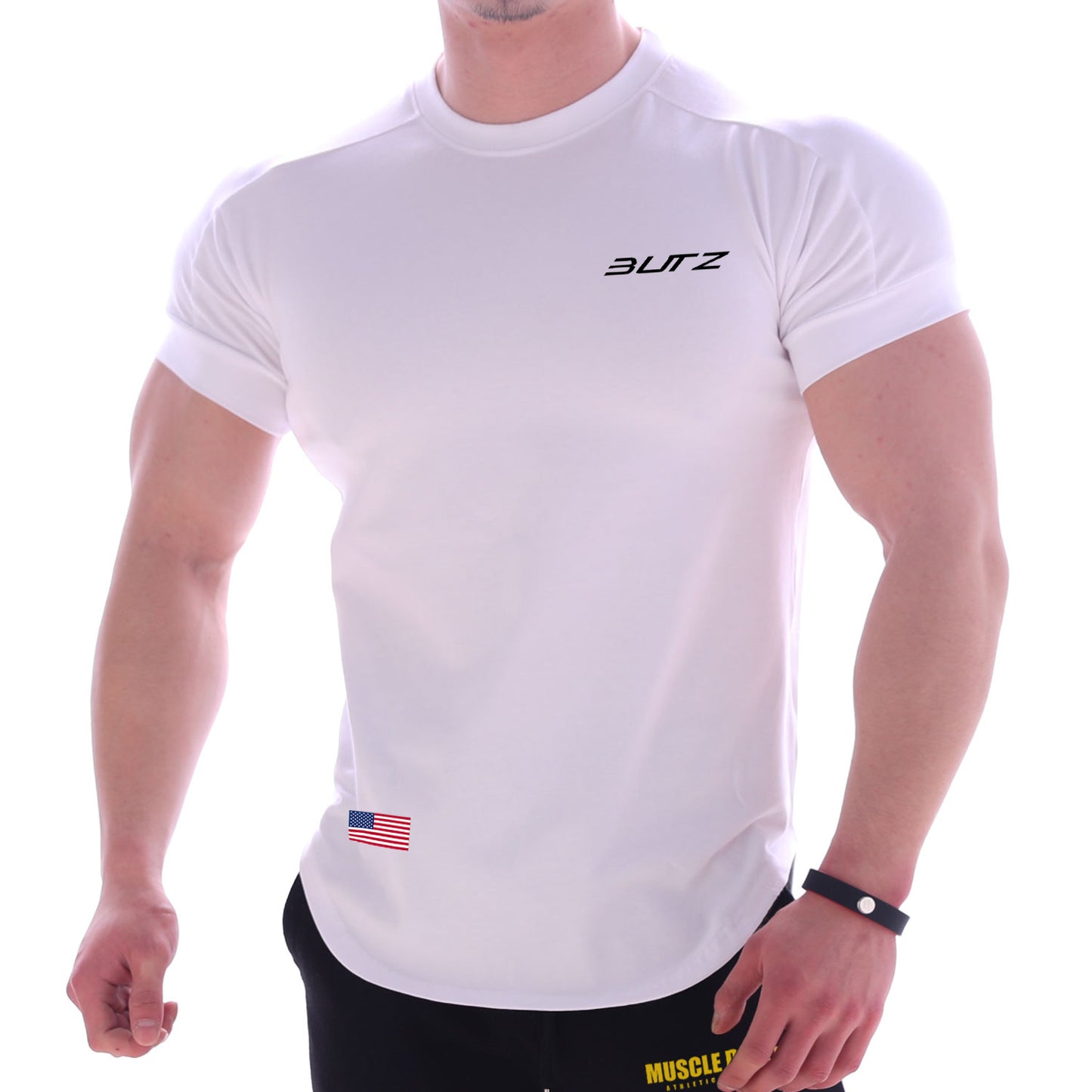 Camiseta de hombre de manga corta de entrenamiento de secado rápido