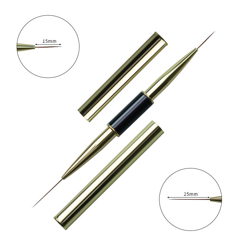 Pincel DIY para delineador de líneas de rayas para decoración de uñas de doble punta