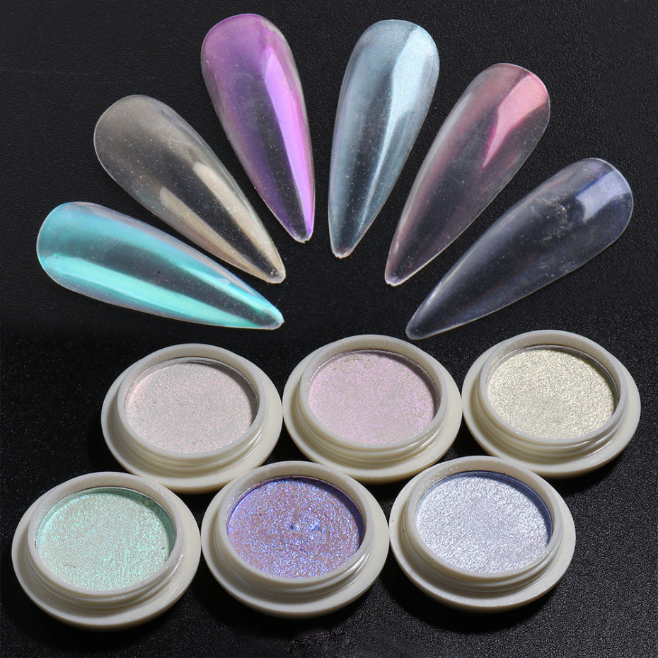 Nuevo traje de polvo Aurora de estado sólido para belleza de uñas