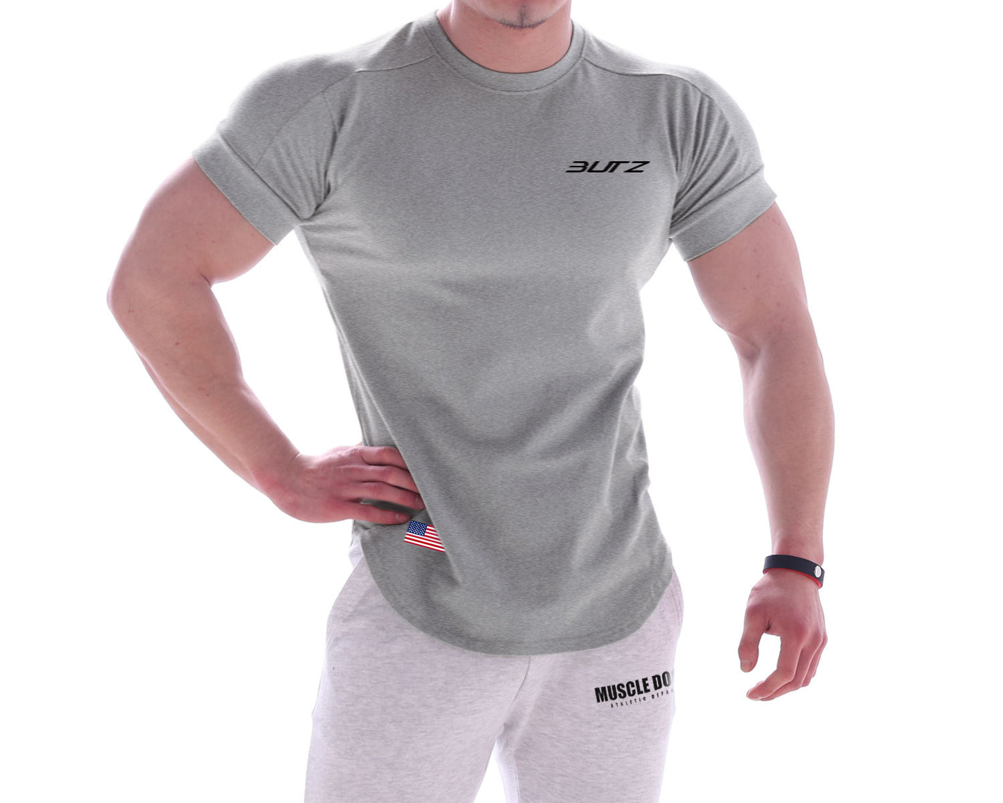 Camiseta de hombre de manga corta de entrenamiento de secado rápido