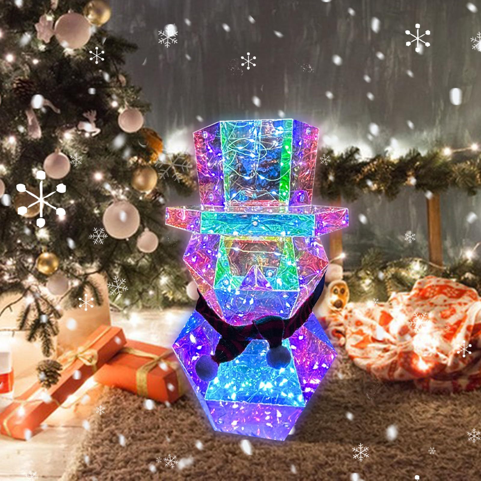 Colorful LED Santa & Snowman Night Lights