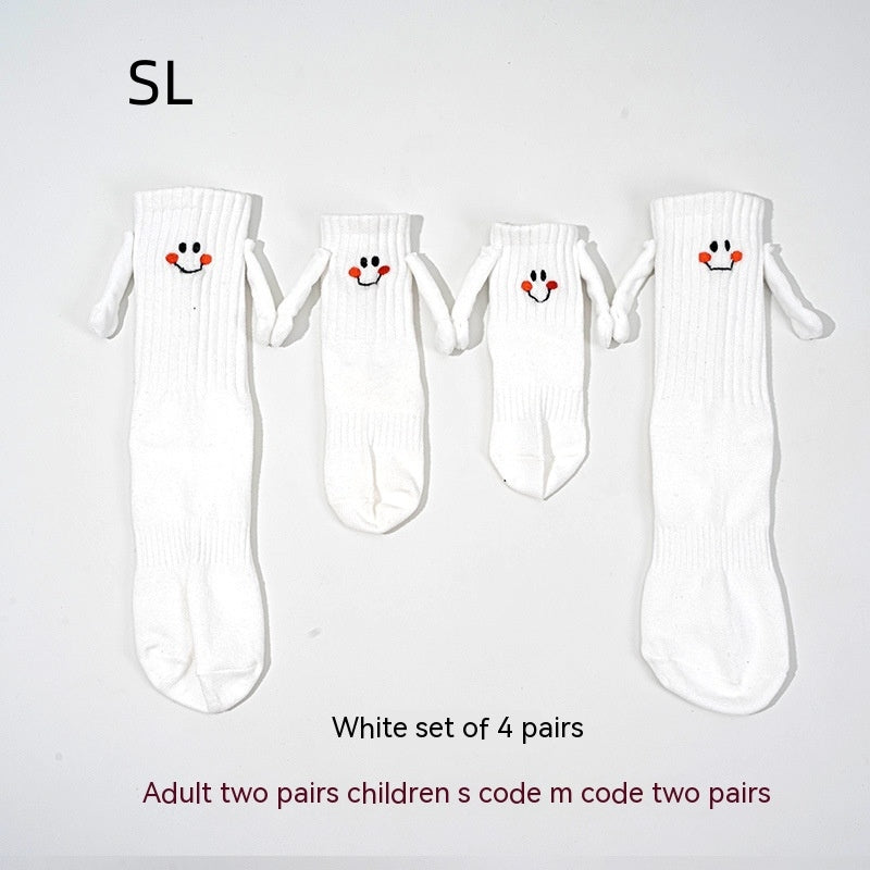 Calcetines magnéticos para sujetar las manos para niños y niñas Calcetines de tubo