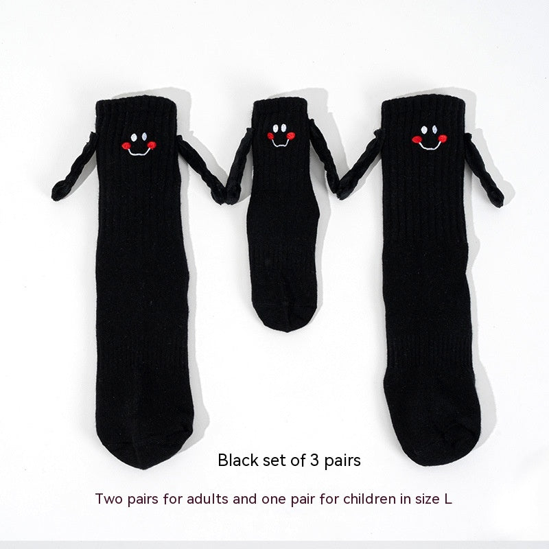 Calcetines magnéticos para sujetar las manos para niños y niñas Calcetines de tubo