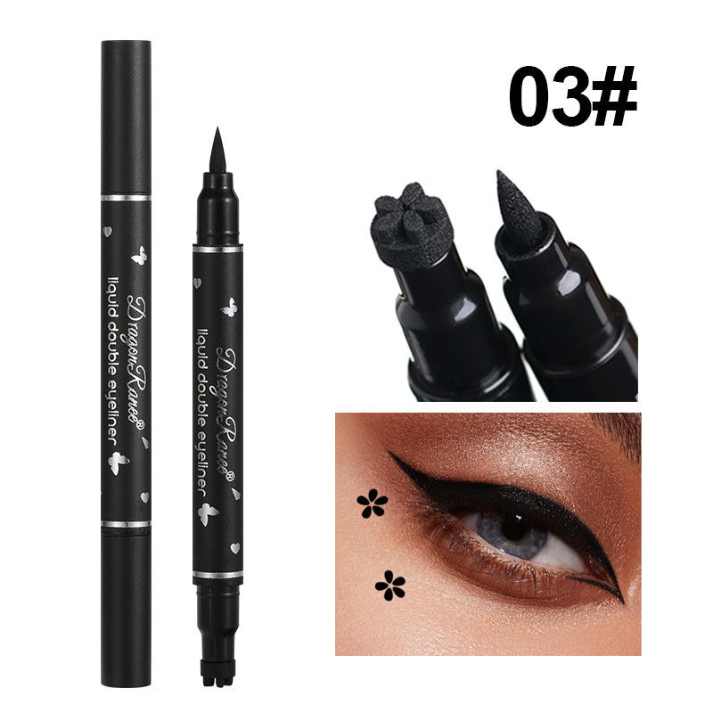 Prenda impermeable dirigida doble de la pluma del lápiz de ojos del sello de la estrella y no manchar