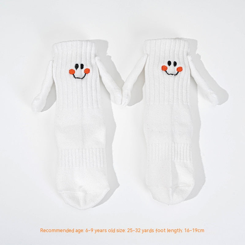 Calcetines magnéticos para sujetar las manos para niños y niñas Calcetines de tubo