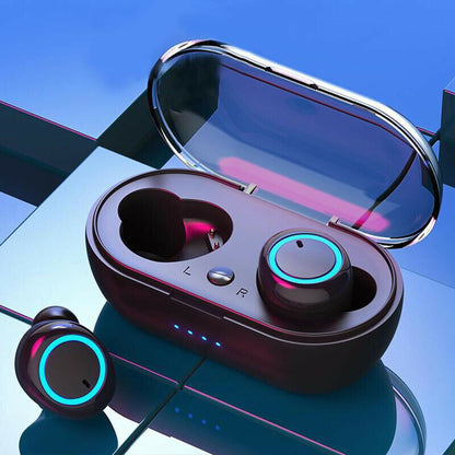 Experimente la máxima libertad de audio inalámbrica con nuestros auriculares inalámbricos Bluetooth 5.0 resistentes al agua: ¡su compañero de música perfecto! 🎶🎧