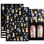 Pegatinas De Uñas Invierno Copo De Nieve Alce Navidad