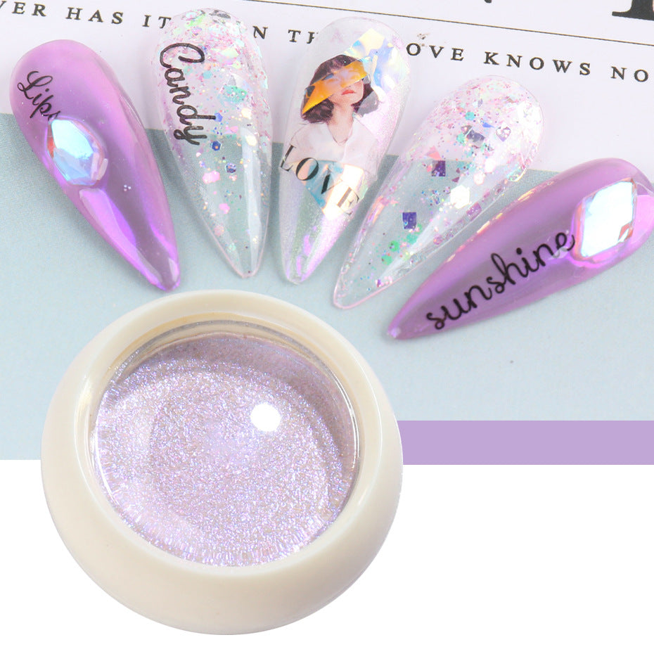 Nuevo traje de polvo Aurora de estado sólido para belleza de uñas