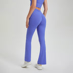 High Waist Pleated Hip Lifting Nude Feel Yoga Pants
