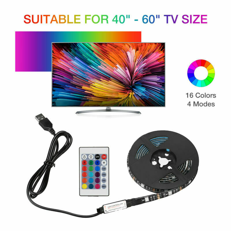 ¡Transforme su espacio con un ambiente vibrante! 🌈📺 Mejore su experiencia con la televisión y la computadora con nuestro kit remoto de luz de fondo con tira LED RGB USB de 5 V y 4 x 50 cm. 🎉