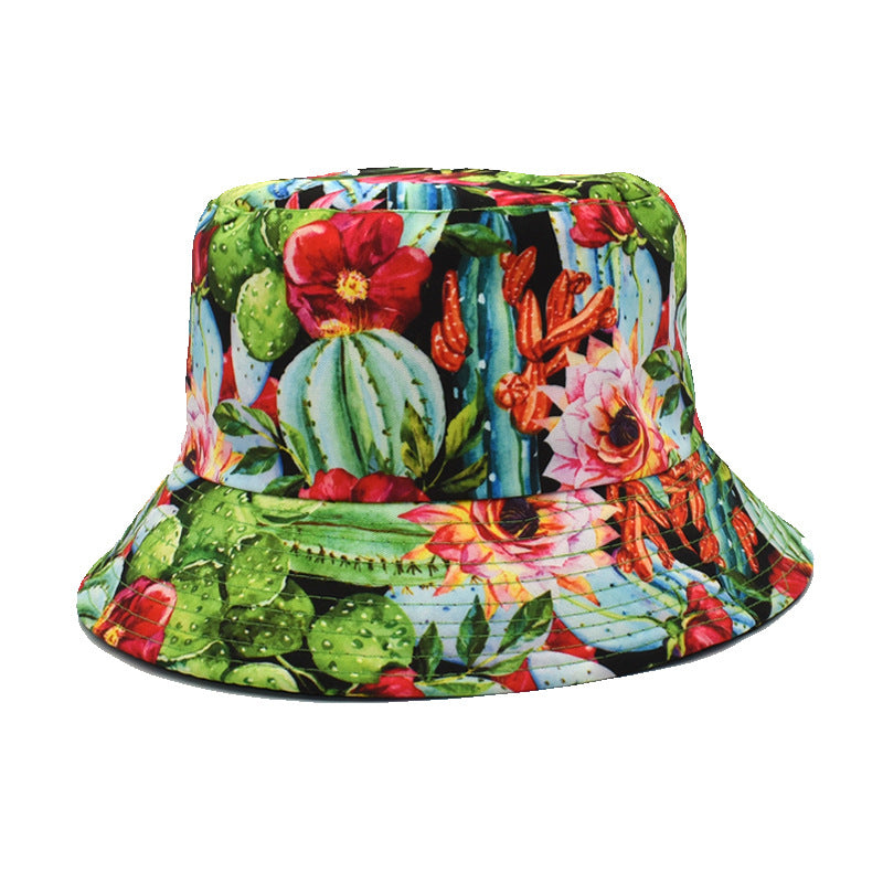 Sombrero estampado con protección solar al aire libre