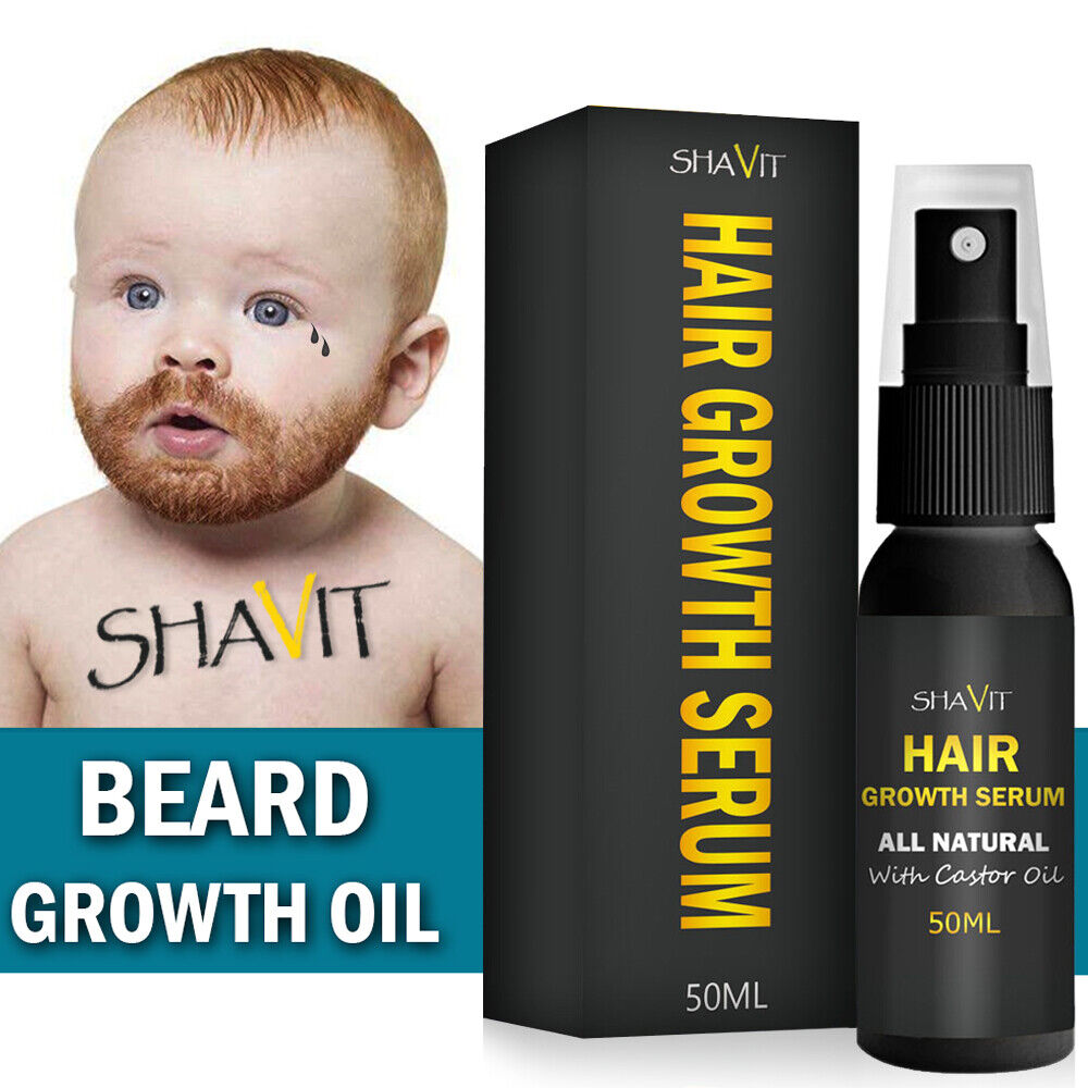 Suero de aceite para el crecimiento de la barba para hombres, tratamiento para el vello Facial del bigote de rápido crecimiento