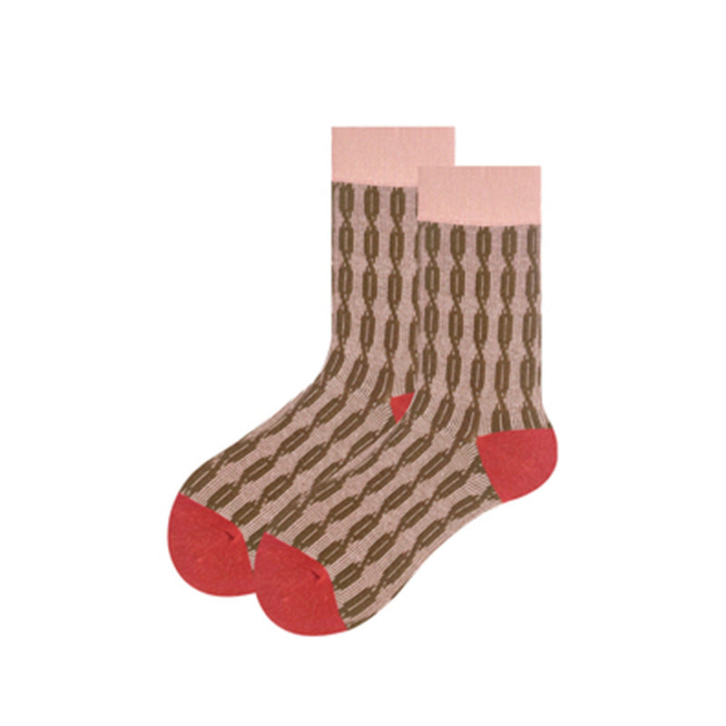 Calcetines Mujer Contraste Color Twist Relieve tridimensional