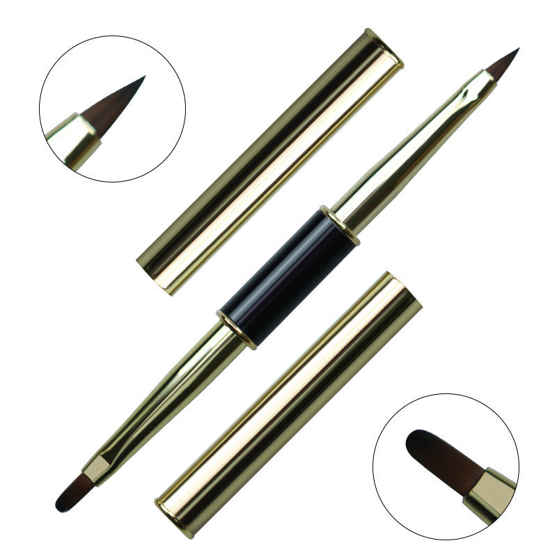 Pincel DIY para delineador de líneas de rayas para decoración de uñas de doble punta