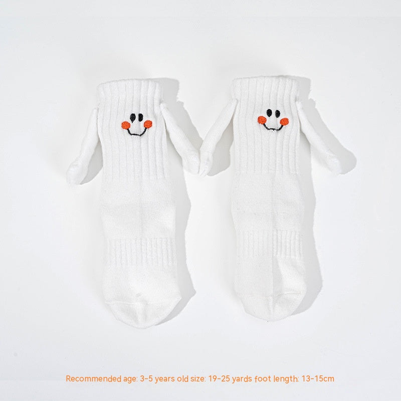 Calcetines magnéticos para sujetar las manos para niños y niñas Calcetines de tubo