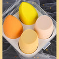 Juego de 4 esponjas de maquillaje profesionales - Licuadora para base, retoques y maquillaje - Sin látex - Uso seco y húmedo - Caja de regalo incluida - Accesorio cosmético perfecto