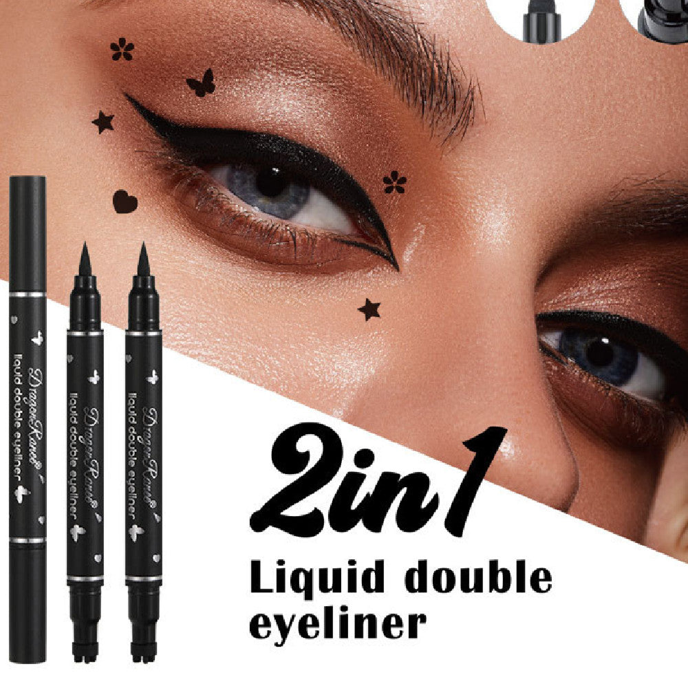 Prenda impermeable dirigida doble de la pluma del lápiz de ojos del sello de la estrella y no manchar