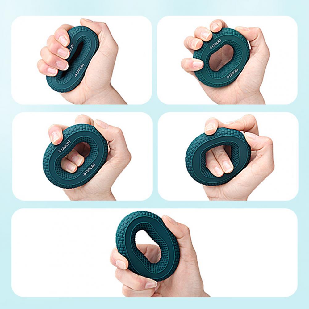 Fortalecedor de agarre manual, entrenador de fuerza de agarre y ejercitador de dedos, agarre manual ajustable de silicona, anillo de agarre de 20-80 lb, entrenador de antebrazo de dedo, expansor carpiano, ejercicio de entrenamiento muscular